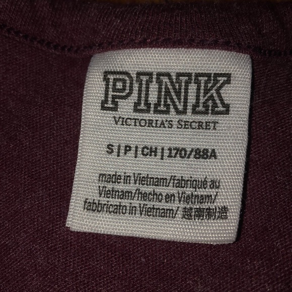 PINK Victoria’s Secret maroon tank top - Picture 3 of 4